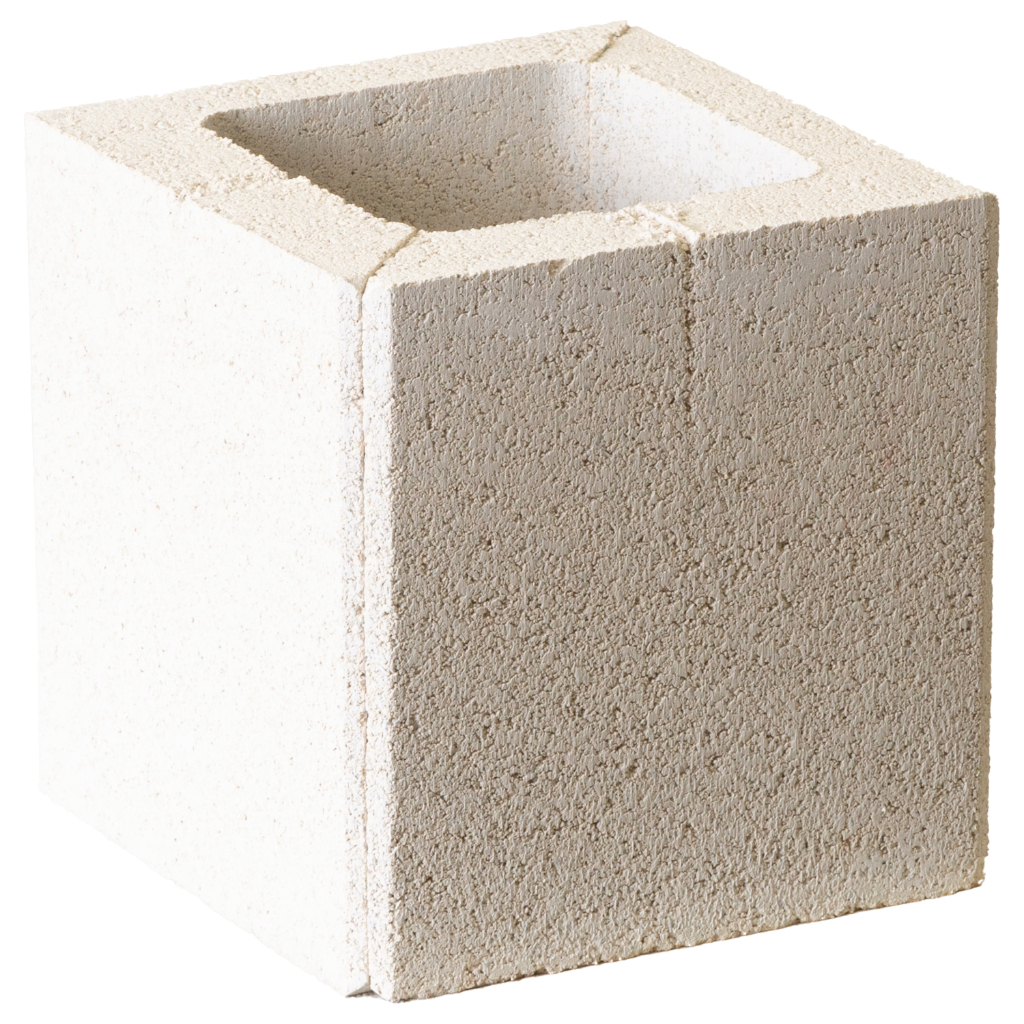 Zaunstein Modern 20cm natur Arktis Halbstein Format 20 x 20