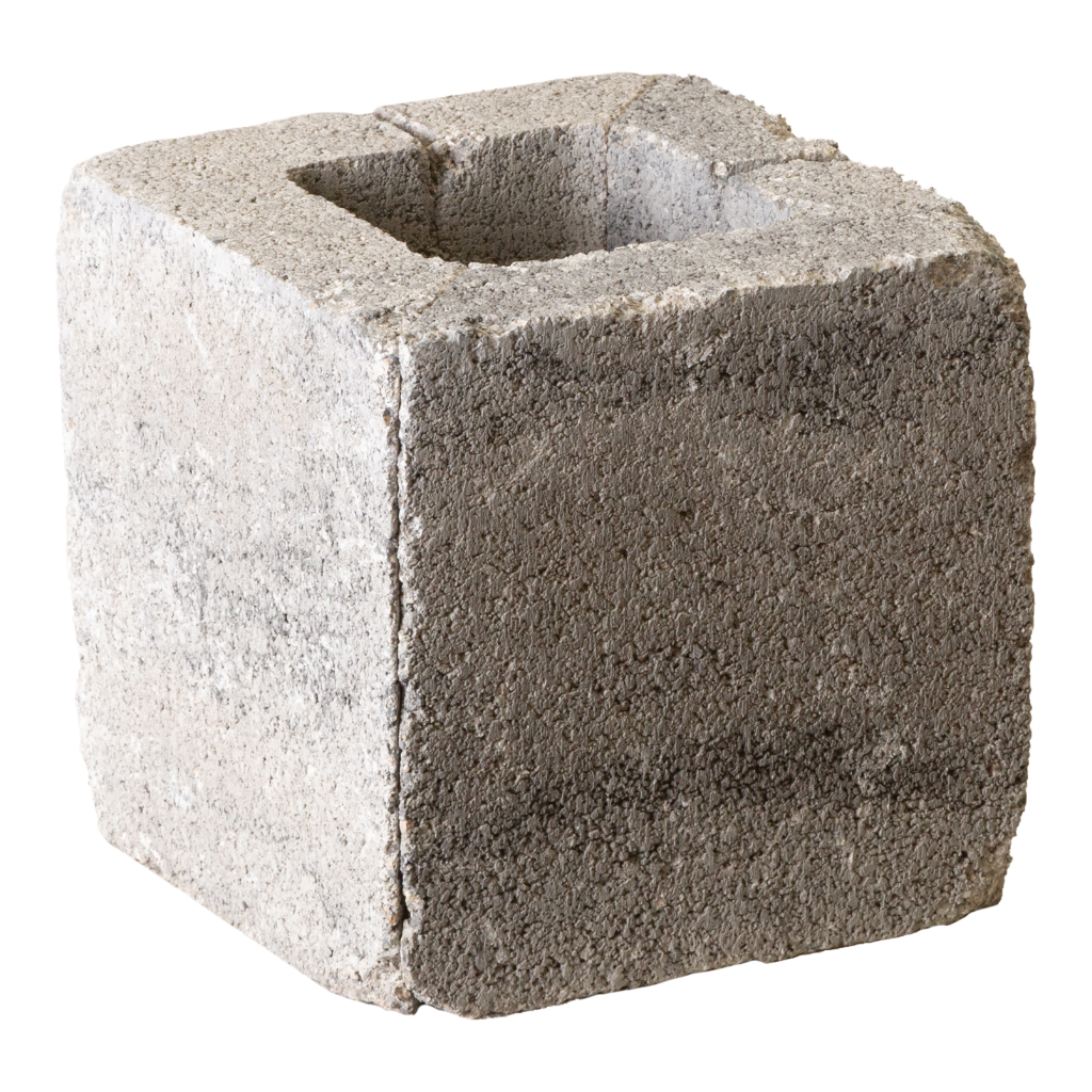 Zaunstein Antik 20cm Rauchquarz Eckstein 20x20 geschnitten a