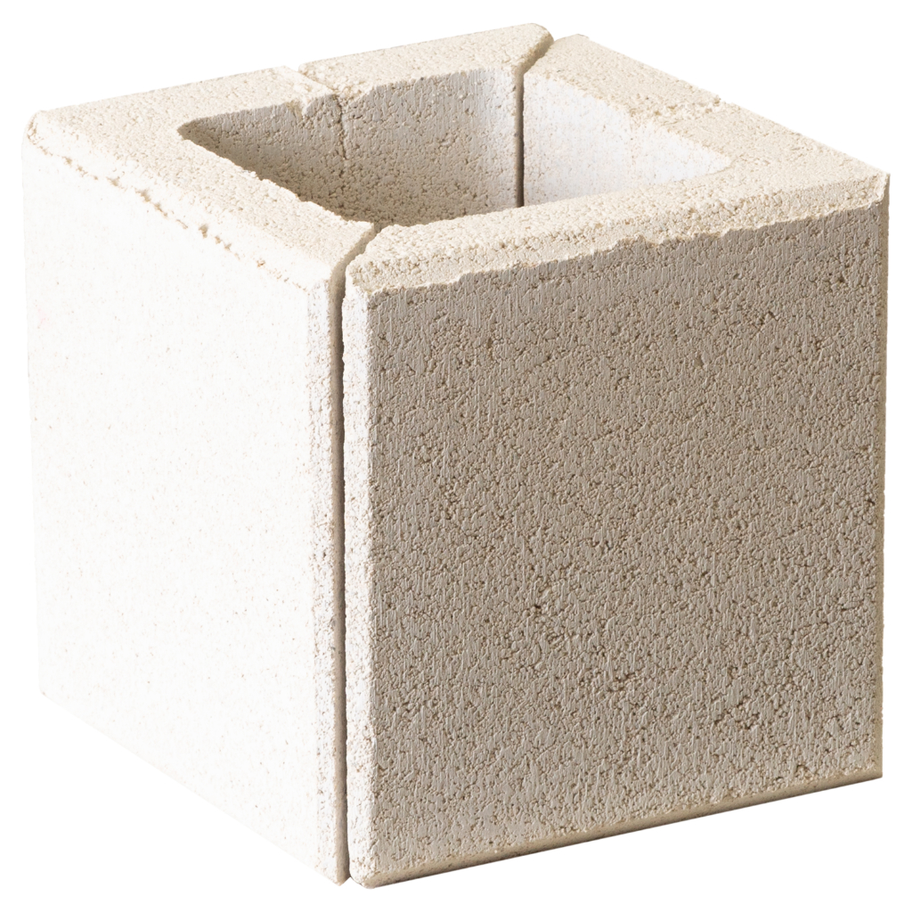 Zaunstein Modern 20cm natur Arktis Eckstein 20x20 geschnitte