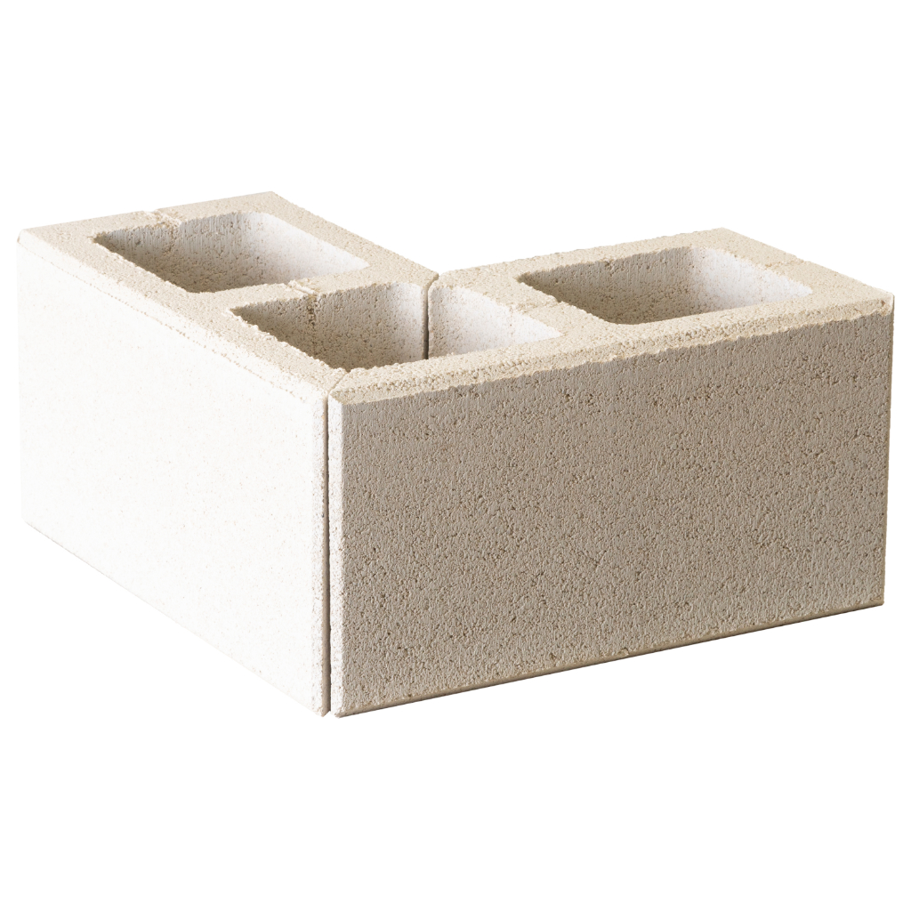 Zaunstein Modern 20cm natur Arktis Eckstein 40x40 geschnitte