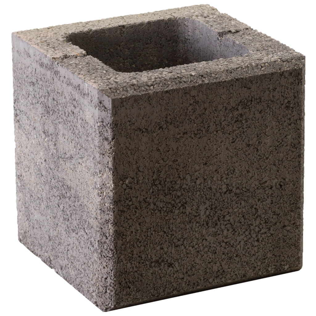 Zaunstein Modern 20cm natur Rauchquarz Halbstein Format 20 x