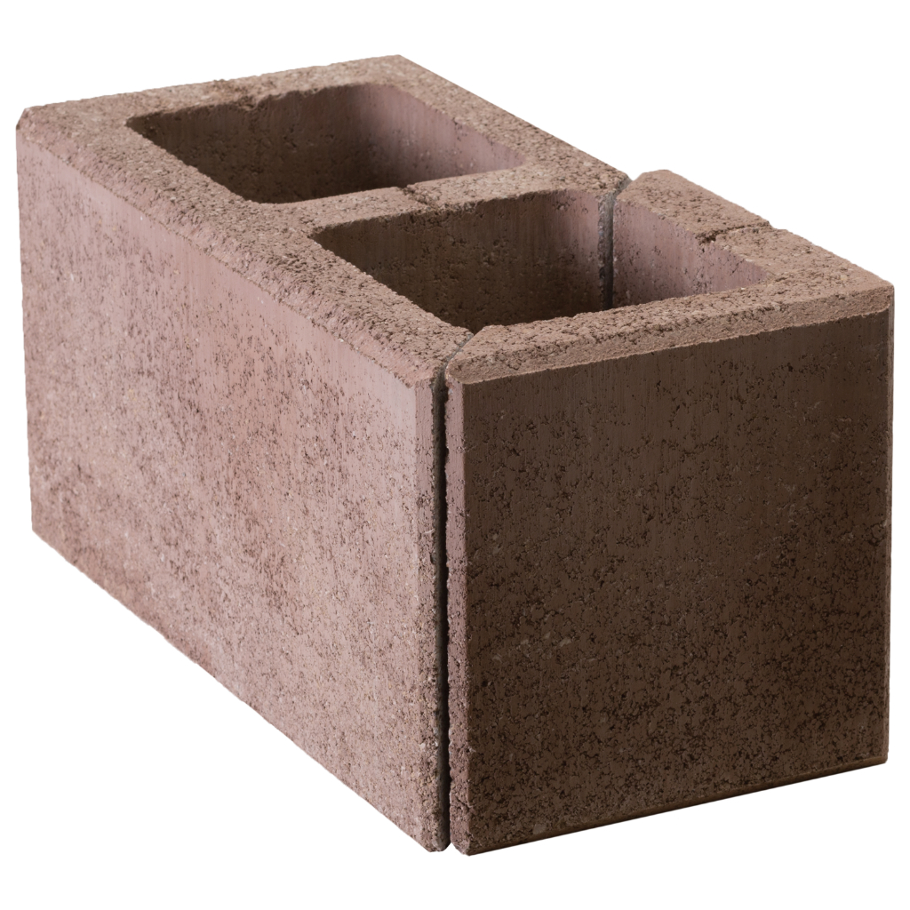 Zaunstein Modern 20cm natur Sepia Eckstein 40x20 links gesch