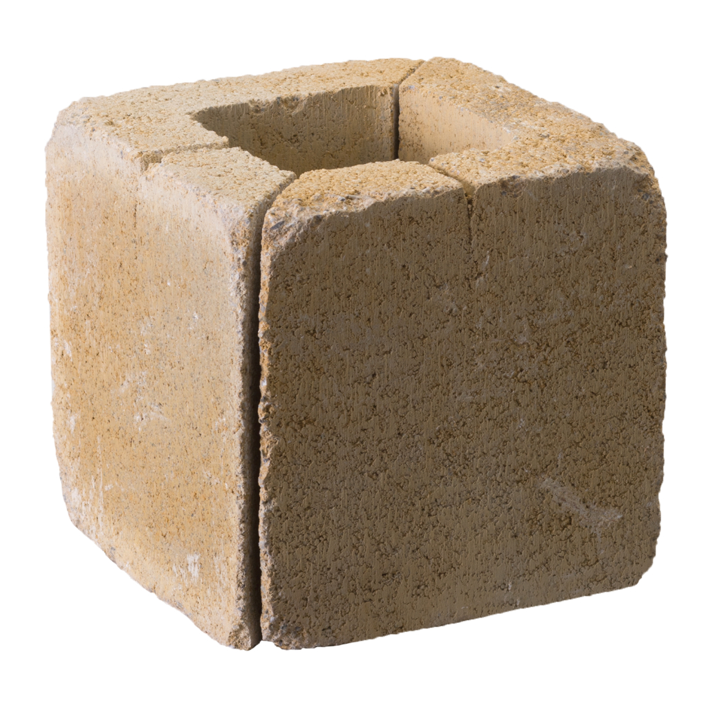 Zaunstein Antik 20cm Fuoco Eckstein 20x20 geschnitten auf Ge