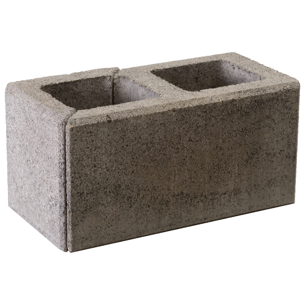 Zaunstein Modern 20cm natur Rauchquarz Eckstein 20x40 rechts