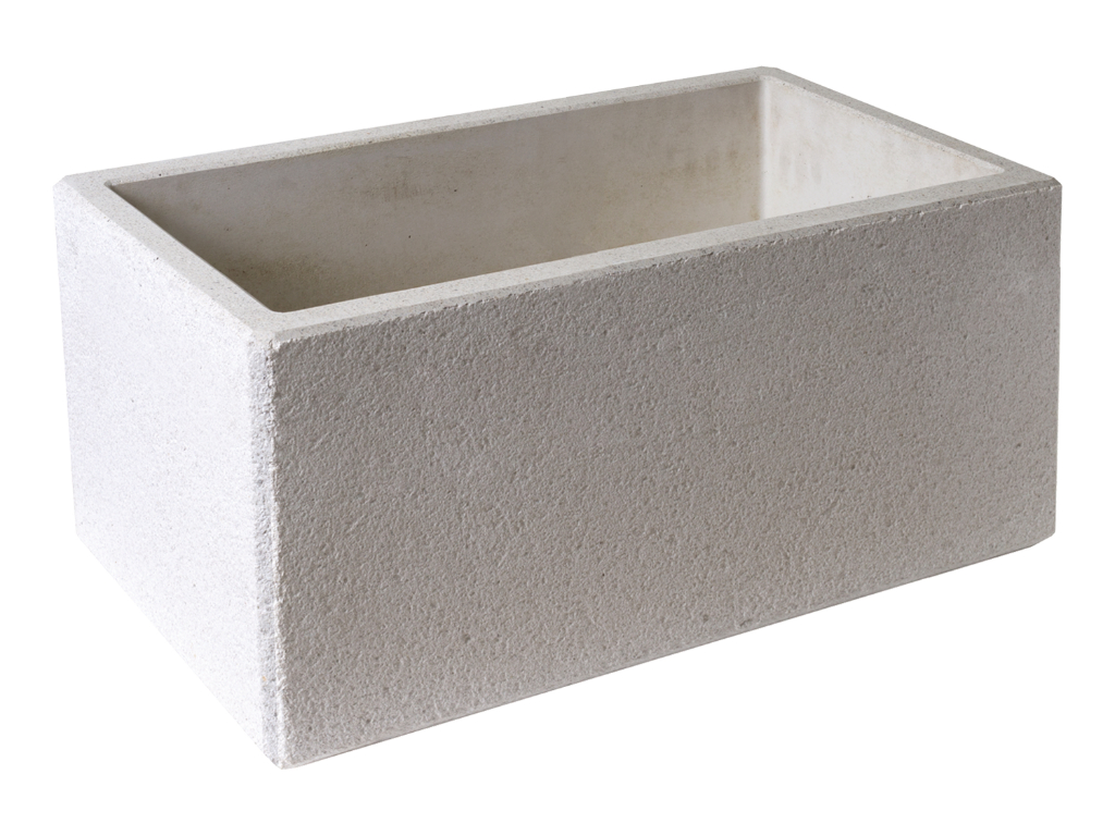 White Blumenwanne Rechteckig 100x50x50 cm