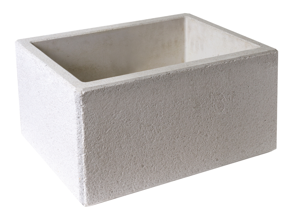 White Blumenwanne Rechteckig 80x40x40 cm
