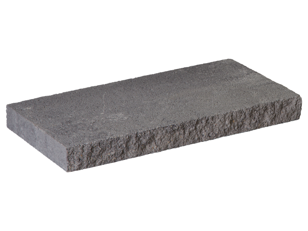 KARTÄUSER-Mauer 24cm Abdeckung Rauchquarz 60x32x6 2-seitig g
