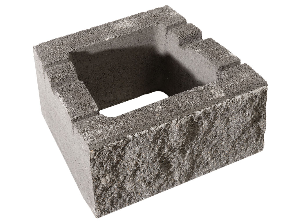Architektur Böschungsstein Rauchquarz 33x30x15 gespalten 1-s