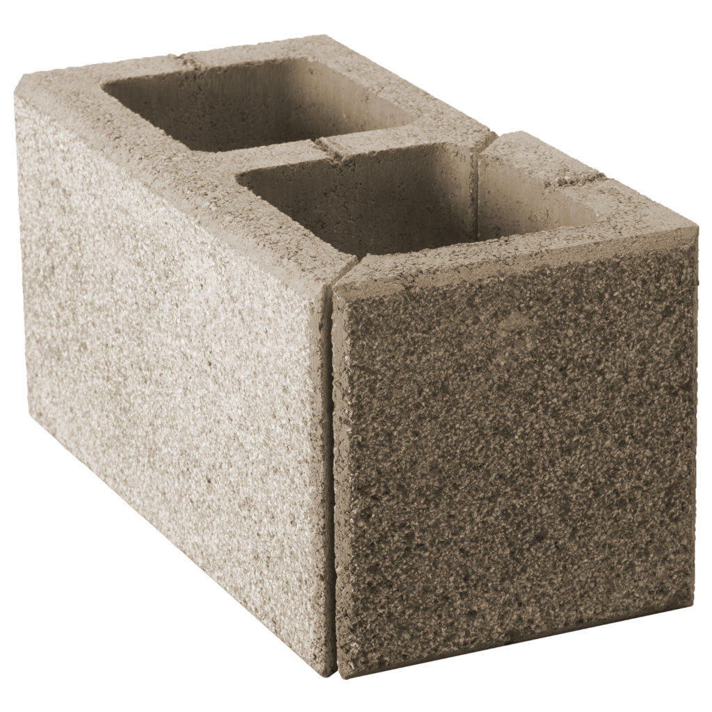 Zaunstein Modern 20cm Sand Eckstein 40x20 links