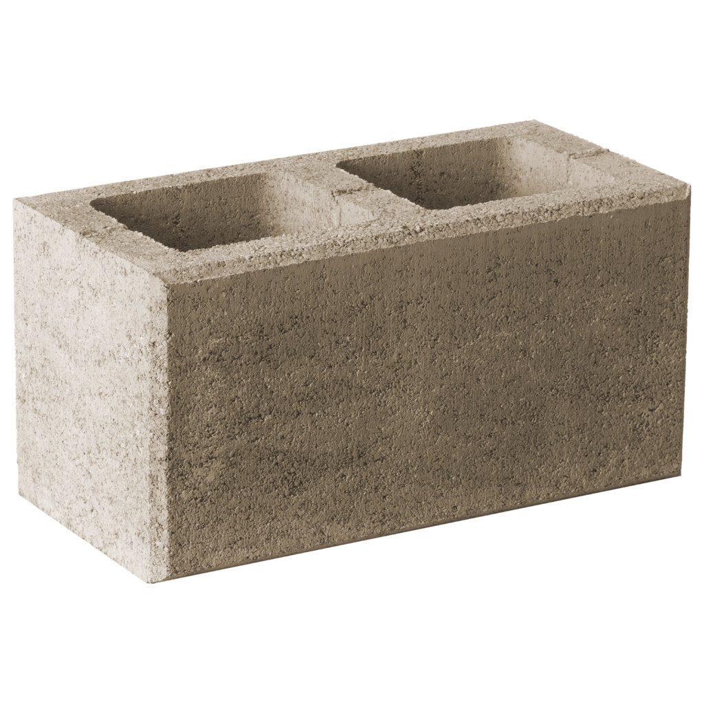 Zaunstein Modern 20cm natur Sand Normal + Pfeilerstein