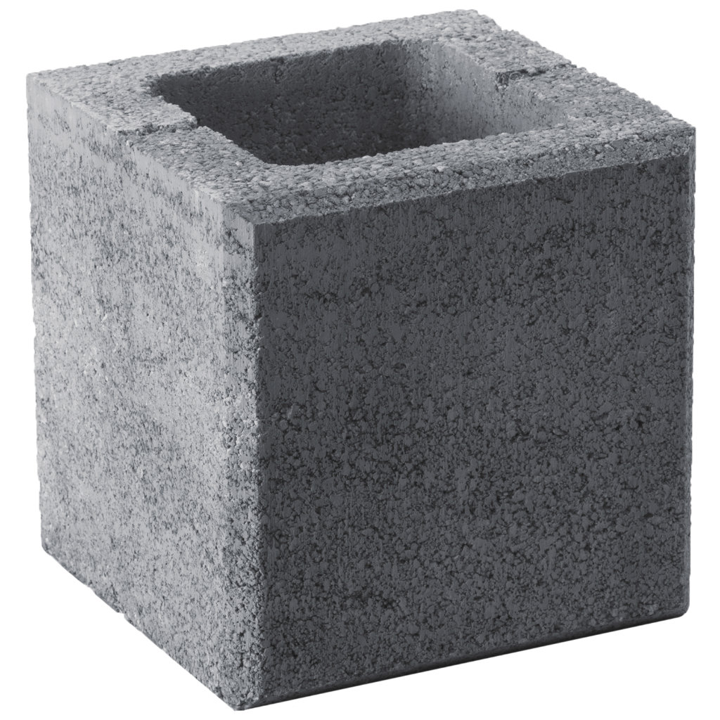 Zaunstein Modern 20cm natur Perlgrau Halbstein