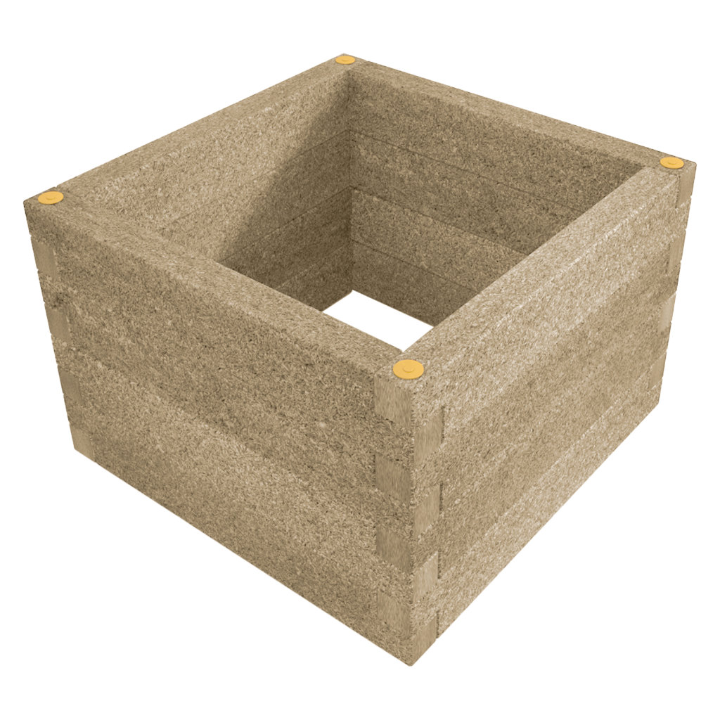 Durisol Hochbeet K-Form 120x120x80 Beige
