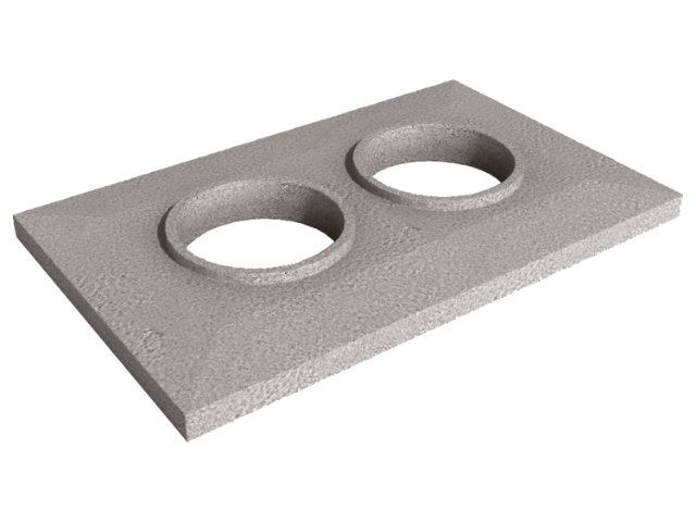 Abdeckplatte Beton Zweizügig (LSK/LSK)