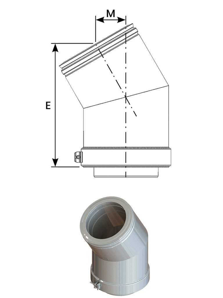 Einzelteile DW 50 - Bogen 30°