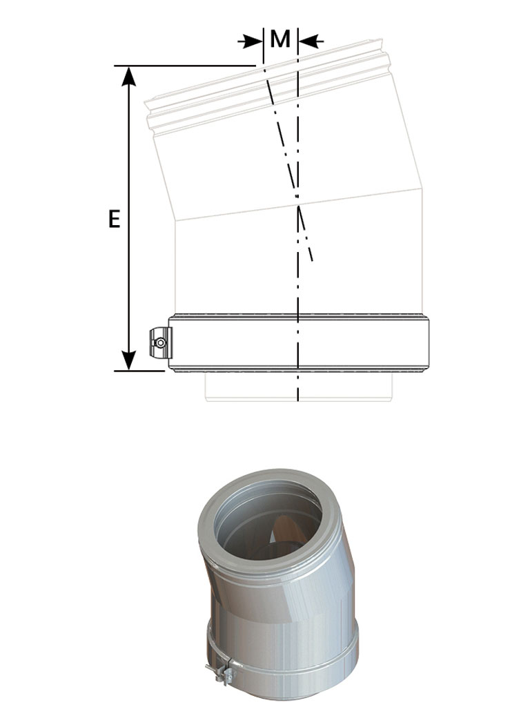 Einzelteile DW 50 - Bogen 15°