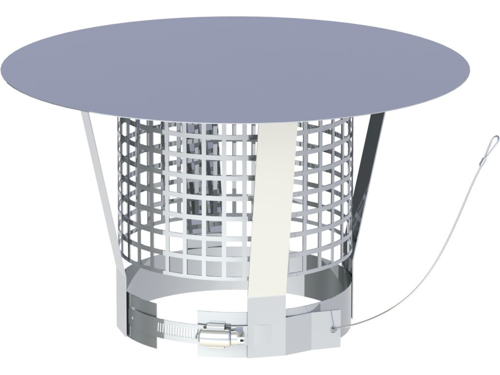 Einzelteile - Regenhaube mit Funkenflugsieb