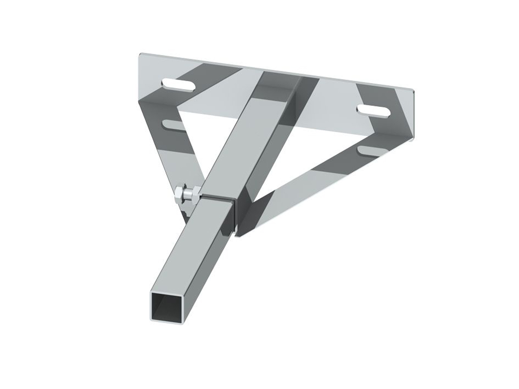 Einzelteile - Wandteil für Längenelement mit Wandbefestigung verdeckt 250 - 360 mm Wandabstand, matt