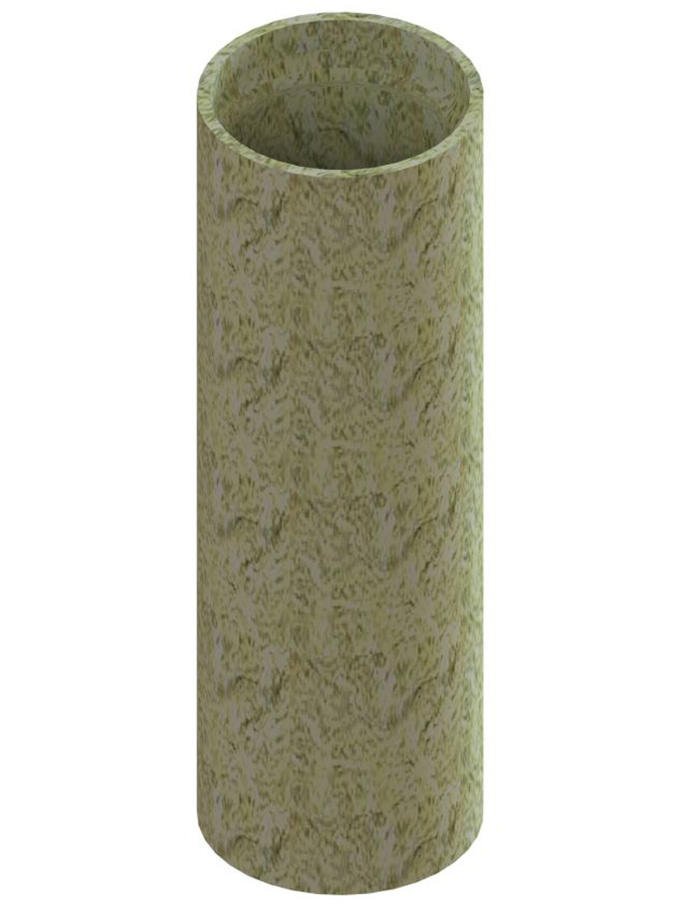 Einzelteile - Dämmrohr 660 mm mit ausgefräster Muffe