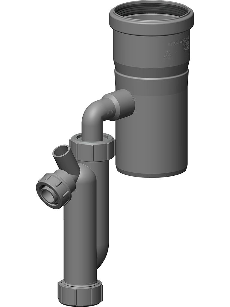 Modulares Stecksystem - Senkrechte Kondensatfalle mit Siphon