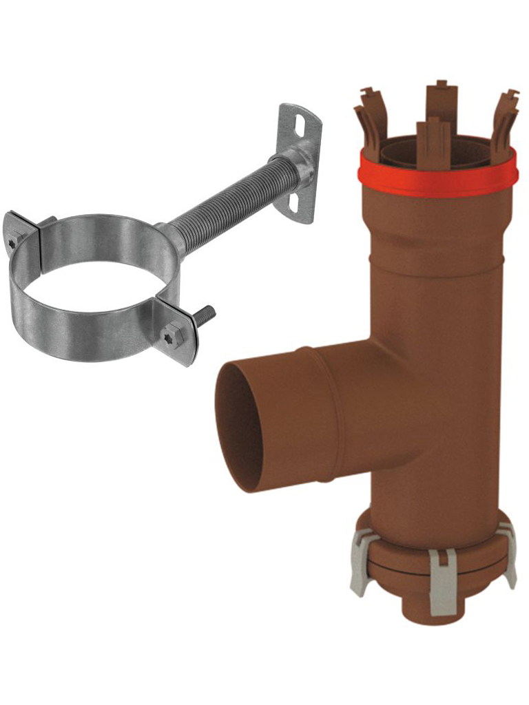 Modulares Stecksystem - Modulsystem Revisions-T-Stück für flexible Rohre
