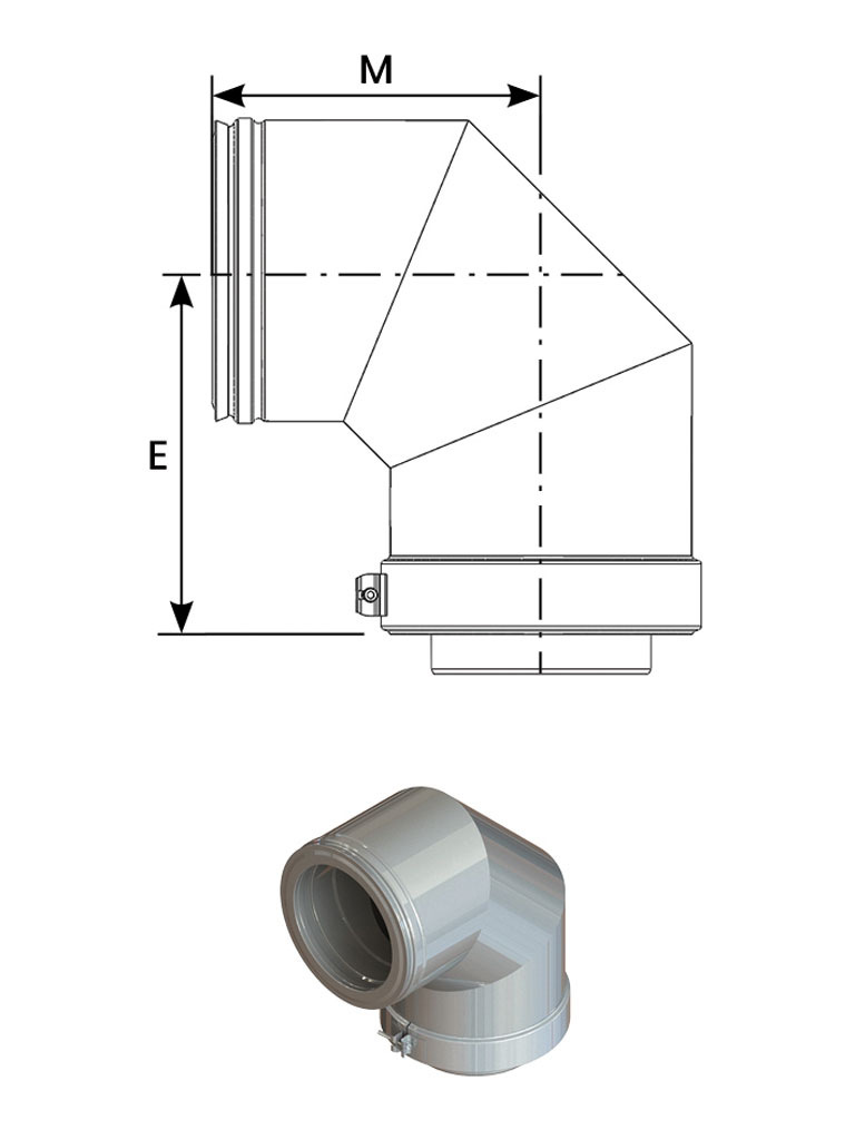 Einzelteile DW 25 - Bogen 90°