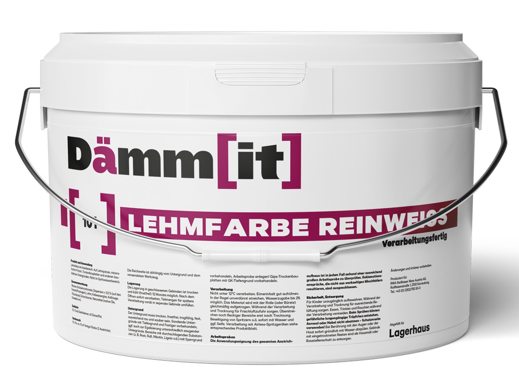 Dämm[it] Lehmfarbe Reinweiss