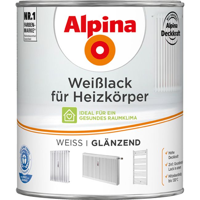 Baustoffkataloge - ALPINA Weißlack Heizkörper für