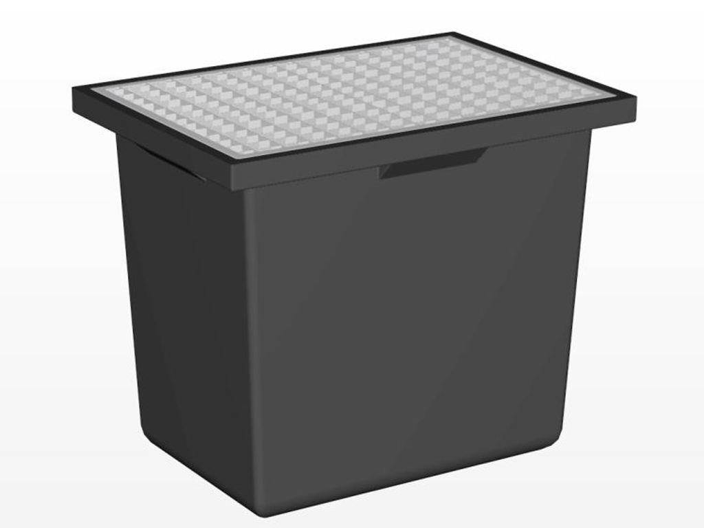 Garagensammelschacht 60 Liter PKW-befahrbar inkl. Gitterrost