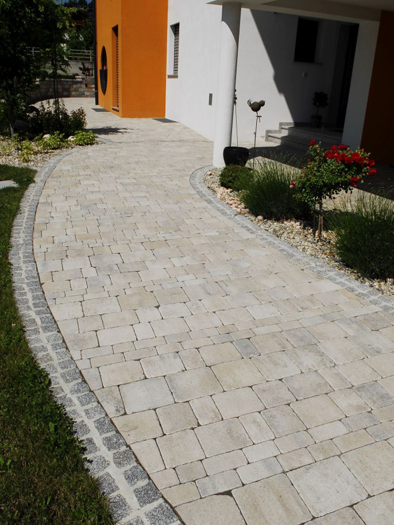 CG Luserner grau Bodenplatten 30 cm freie Länge 2/4 cm Stärke Gesägte Kanten