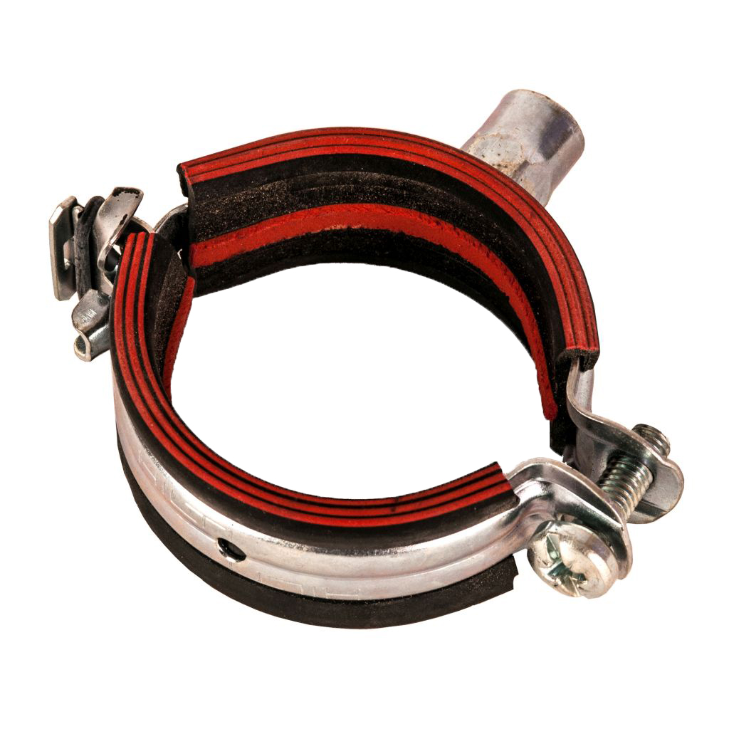 Standardrohrschelle mit Schallschutzeinl.
