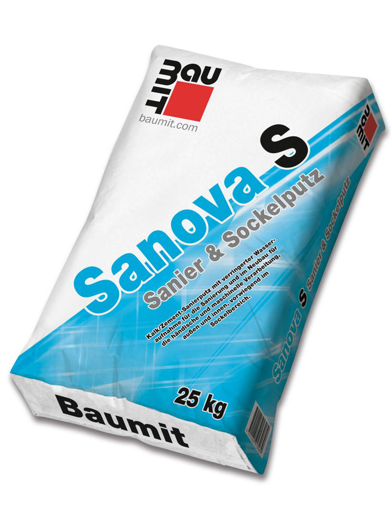Baumit SanovaPutz S 40kg Körnung:2mm Sockelputz
