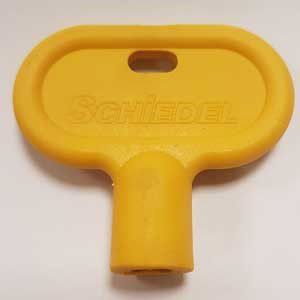 Schiedel Putztür Schlüssel Gelb