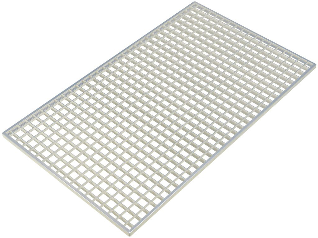 Baunormrost Außenmaß 590 x 1190 mm, Maschenteilung 33 x 33 mm, begehbar