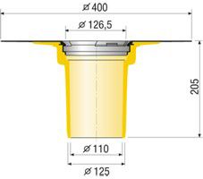 essergully 2000-Aufstockelem. 6-16cm m.Anschlußdachbahn aus Bitumen