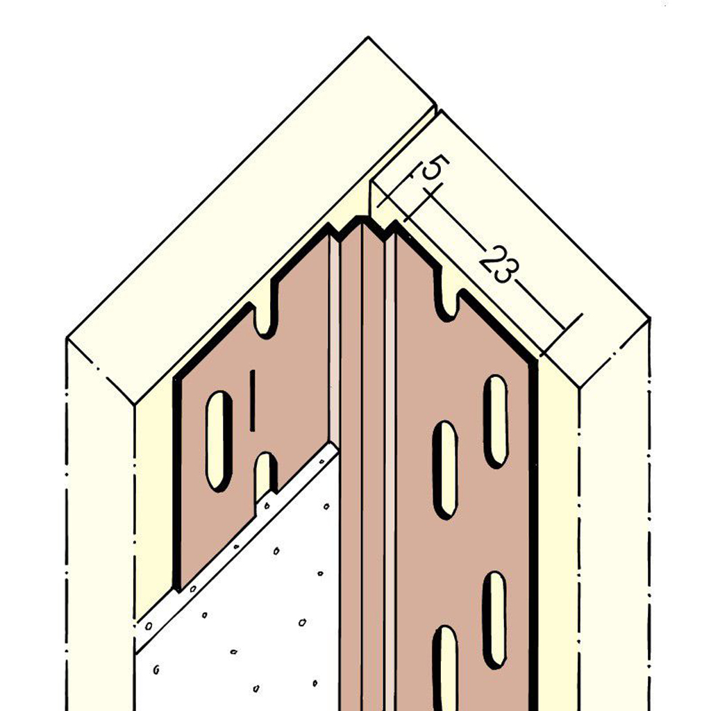 Flexibles Inneneckprofil für den Trockenbau