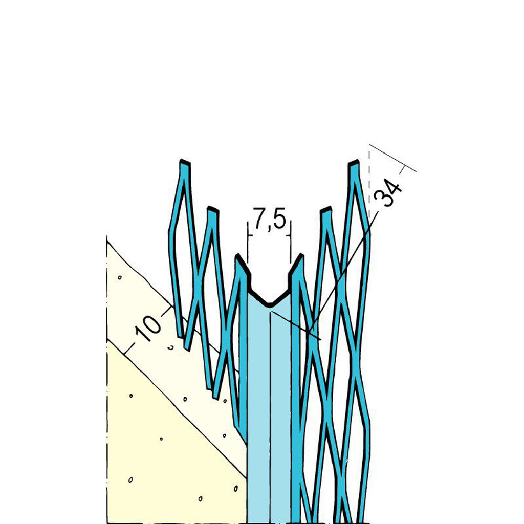Kantenprofil für den Innenputz