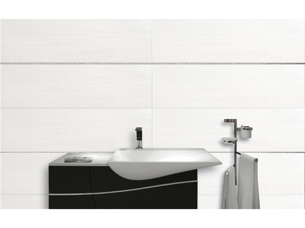 CDM Wandfl. 33x100 White Line Acero bianco