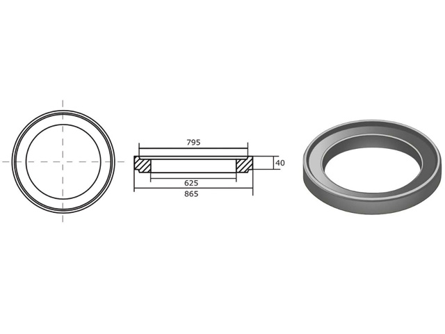Ausgleichsring 800/ 60/120 mm Verschiebesicher