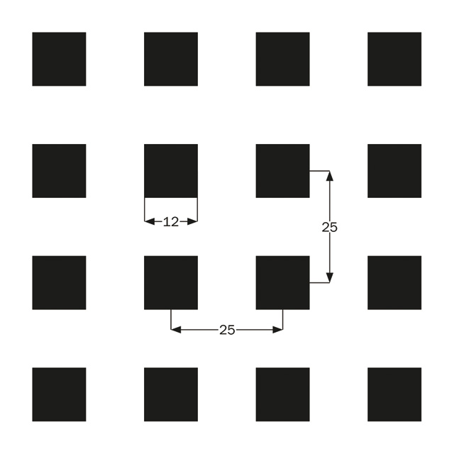 Vogl Akustikputz- Systemplatte 12/25Q 1206X2006X12,5mm AVS
