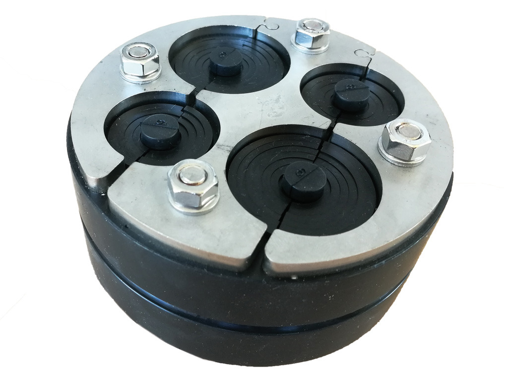 PRESSIO 4CABLES UNIV V2A, KB 100/2X6-32mm 2x6-26mm, geteilt