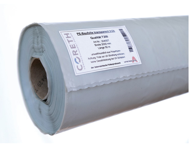 Baufolie schwarz T100 50X2m CA.50% toleranz