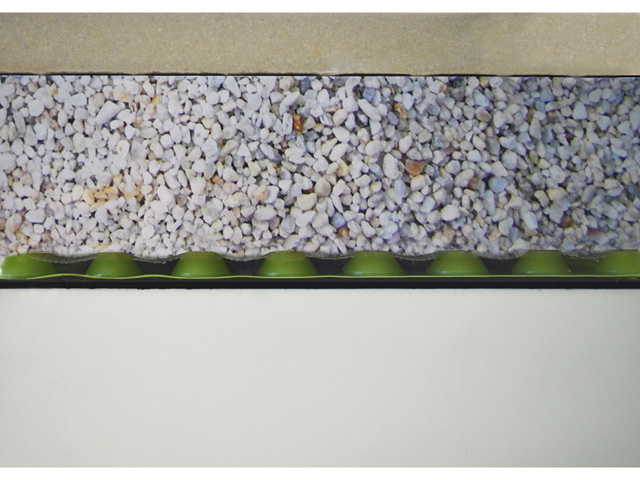 DRAINTEC-8S Drainagematte 1X12,5m rot m.durchlässigem Gewebe