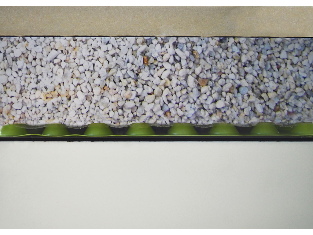 DRAINTEC-8S Drainagematte 1X12,5m rot m.durchlässigem Gewebe