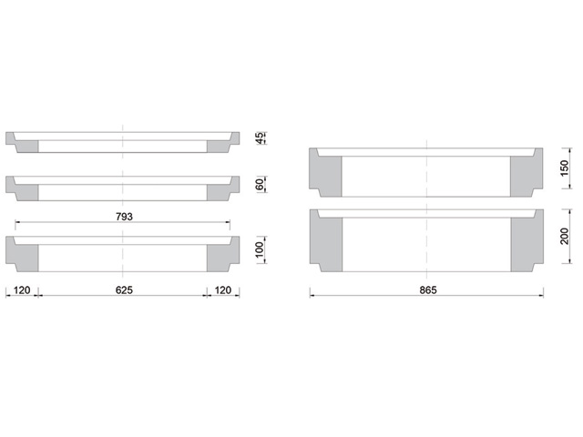 RHOMB. Ausgleichsring 625/200/120 mm verschiebsicher