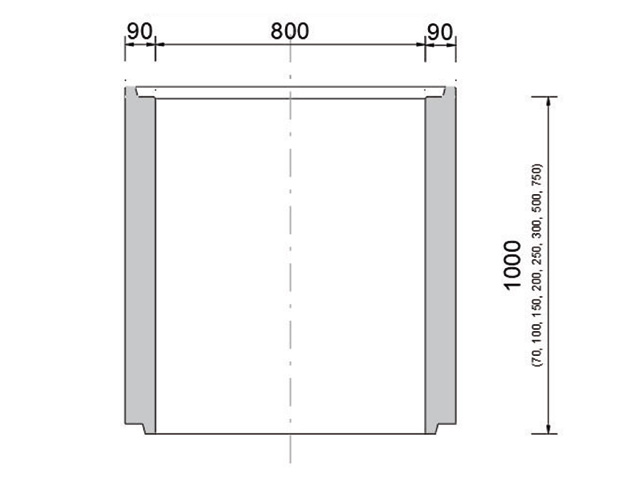 RHOMB. Schachtring 1000X 300X120 mm