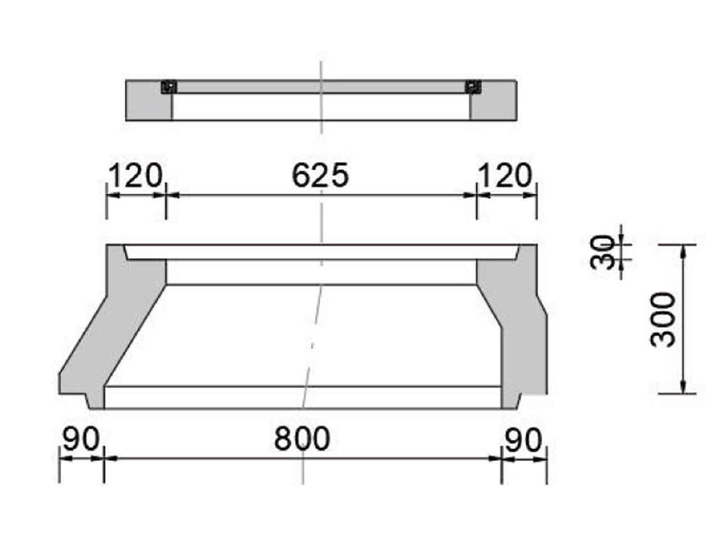 RHOMB. Konus 800/625X 300X 90 mm