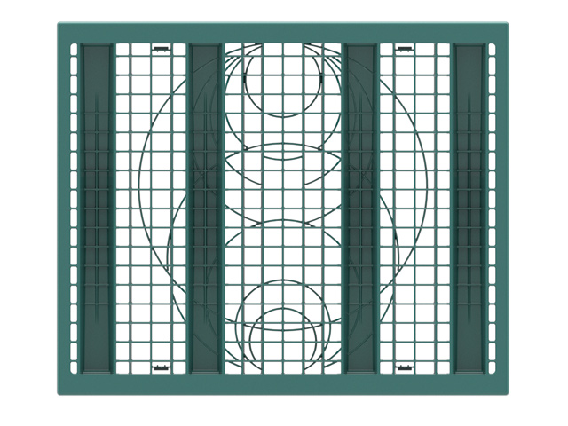 Rigofill ST-S Seitenwandgitter Vollblock Farbe Schwarz