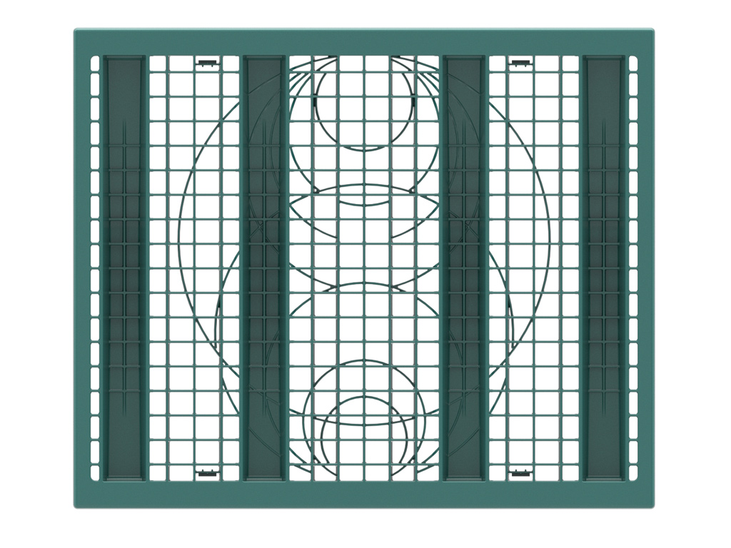 Rigofill ST-S Seitenwandgitter Vollblock Farbe Schwarz