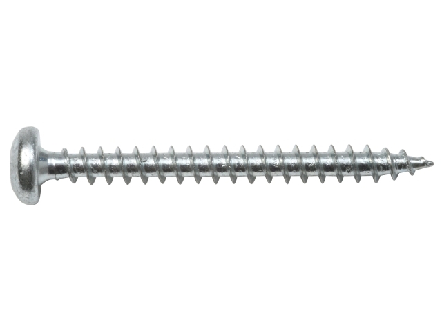 Spanplattenschraube Pan Head mit Bit, Vollgewinde, verzinkt