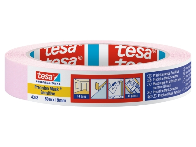 tesa Präzisionskrepp Sensitiv 4333, 50m x 19mm